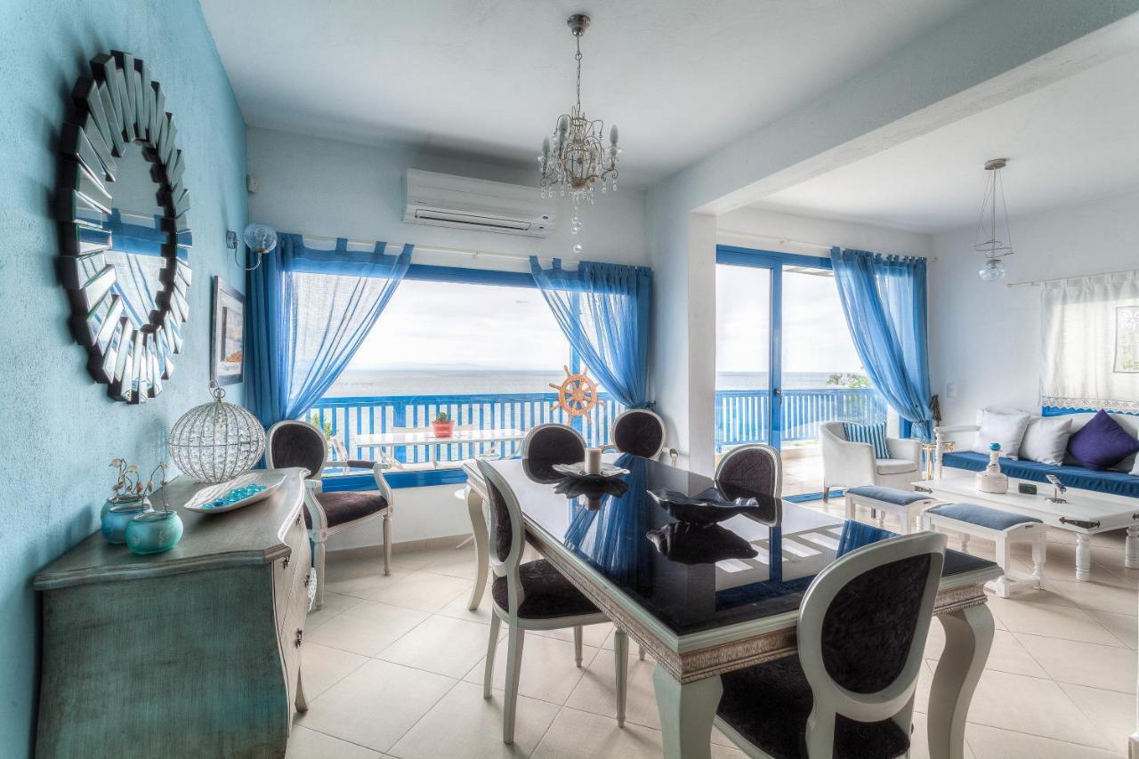 Navy Greece Villa With Swimming Pool & Sea View Makrygialos Zewnętrze zdjęcie